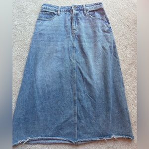 Jean maxi skirt
